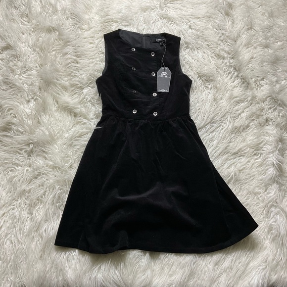 NWT Disturbia Mournia Cord Button Up Mini Dress - Picture 2 of 5